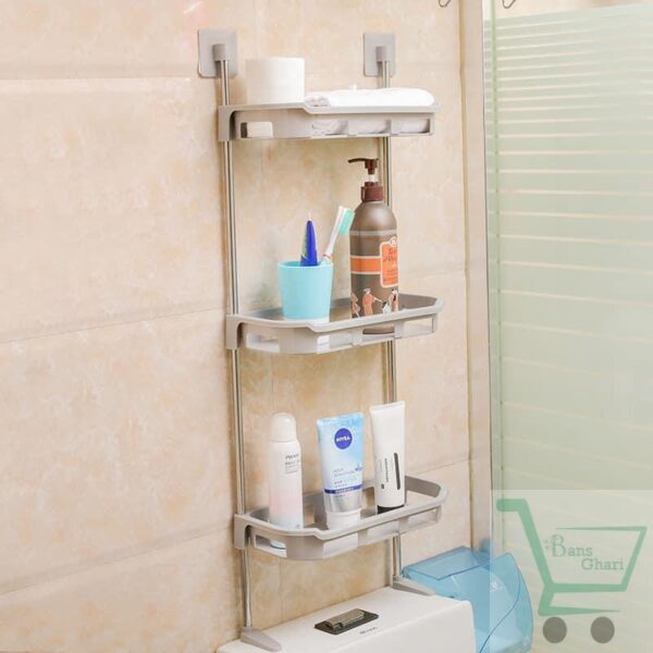 Multi-layer bathroom shelf modern and space-saving design - Image 3